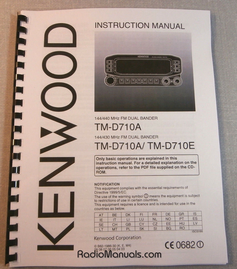 Kenwood TM-D710A/E Instruction Manual